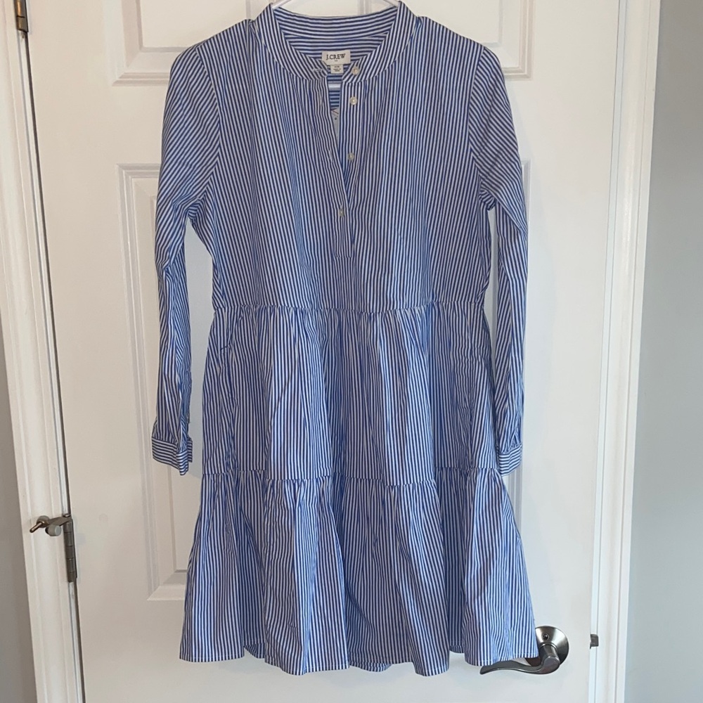 J. Crew Blue Striped Dress
